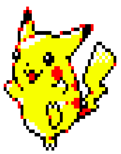 Dessin Pixel Art Pokemon Pikachu