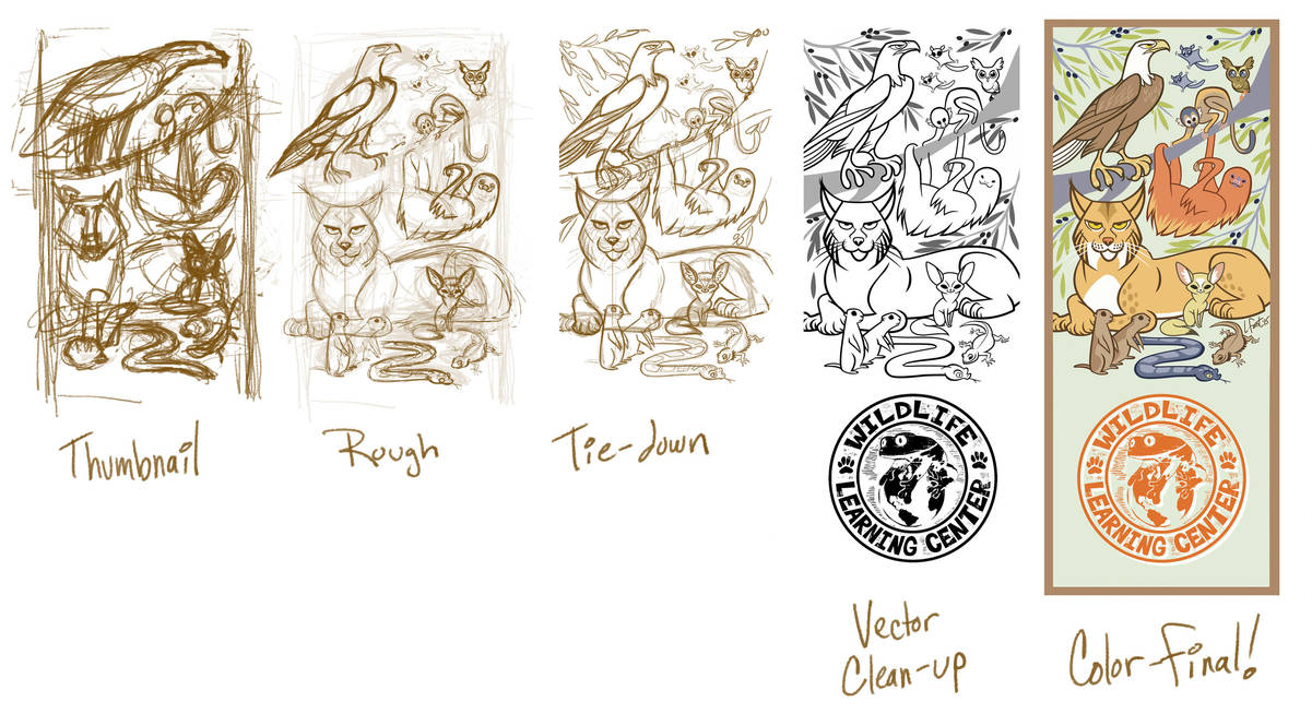 WLC fundraiser art progression by fyre-flye