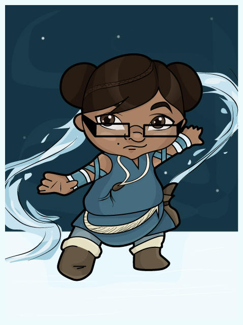 Me as a Chibi Water Bender by BlissInMyCoffee