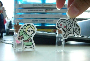 + Paper Link and Dark Link + by hiyoko-chan