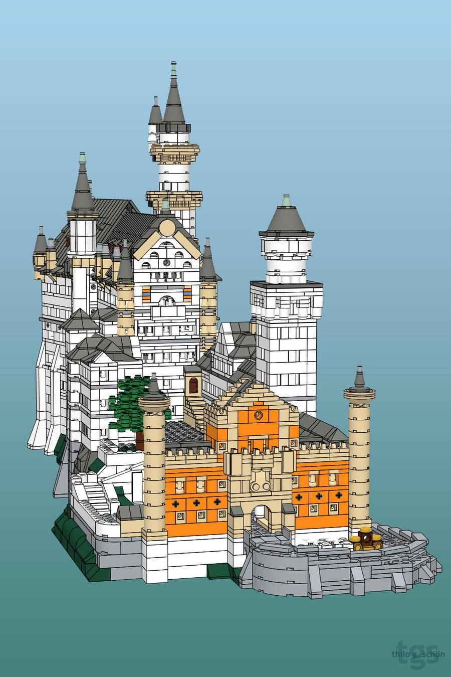 Neuschwanstein-Front by JNLN