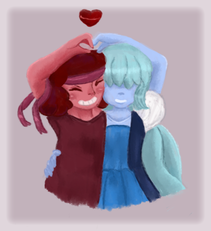 Ruby and Sapphire doodle~ (Will scrap later.)