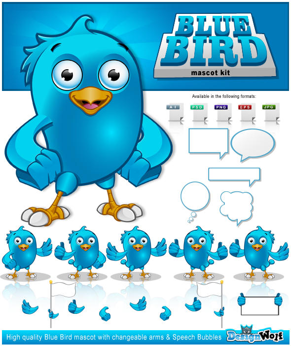 Blue Bird Mascot Kit by Npr1977