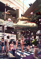 Waves in Tokyo by dcwj
