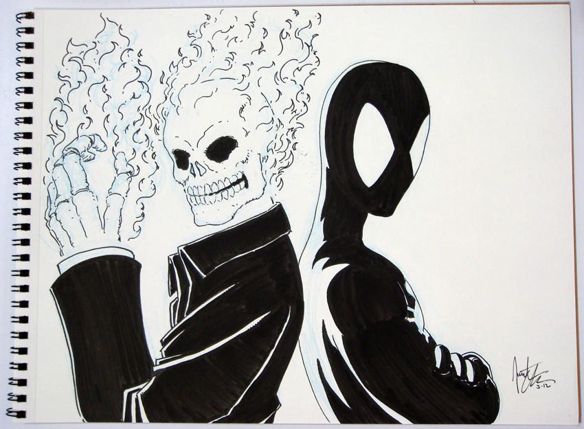Ghost Rider and Symbiote Spider-Man - ECCC 2012 by jtchan