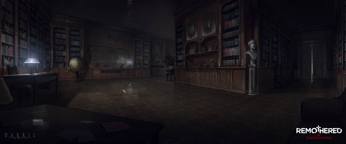REMOTHERED: Tormented Fathers - Library (Concept) by Chris-Darril