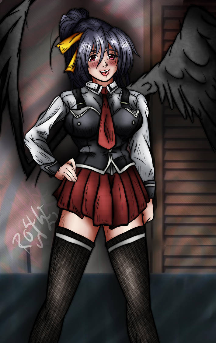 Back in School with Akeno(dxd) again by Ro4le