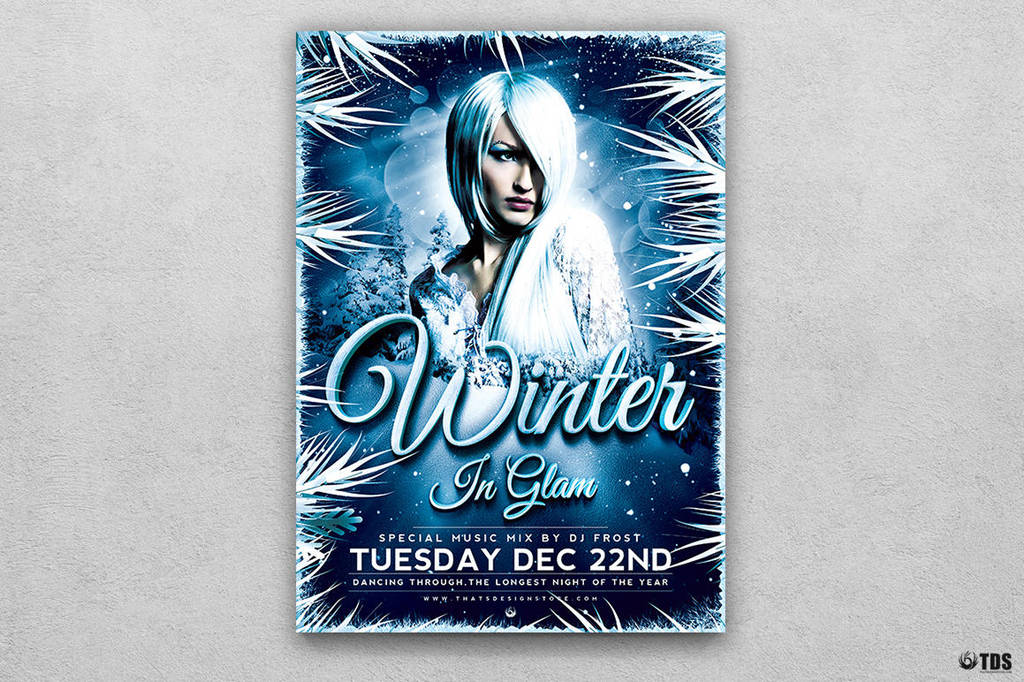 Winter Glam Flyer Template V3 by Thats-Design