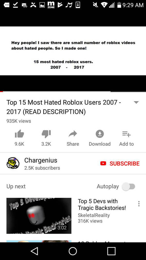 Top 15 Most Hated Roblox Users 2007 2017 1 By - tg add roblox