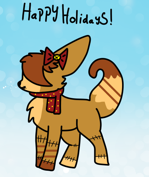 Scarlet - Happy Holidays by Stone-The-Furry-Fox