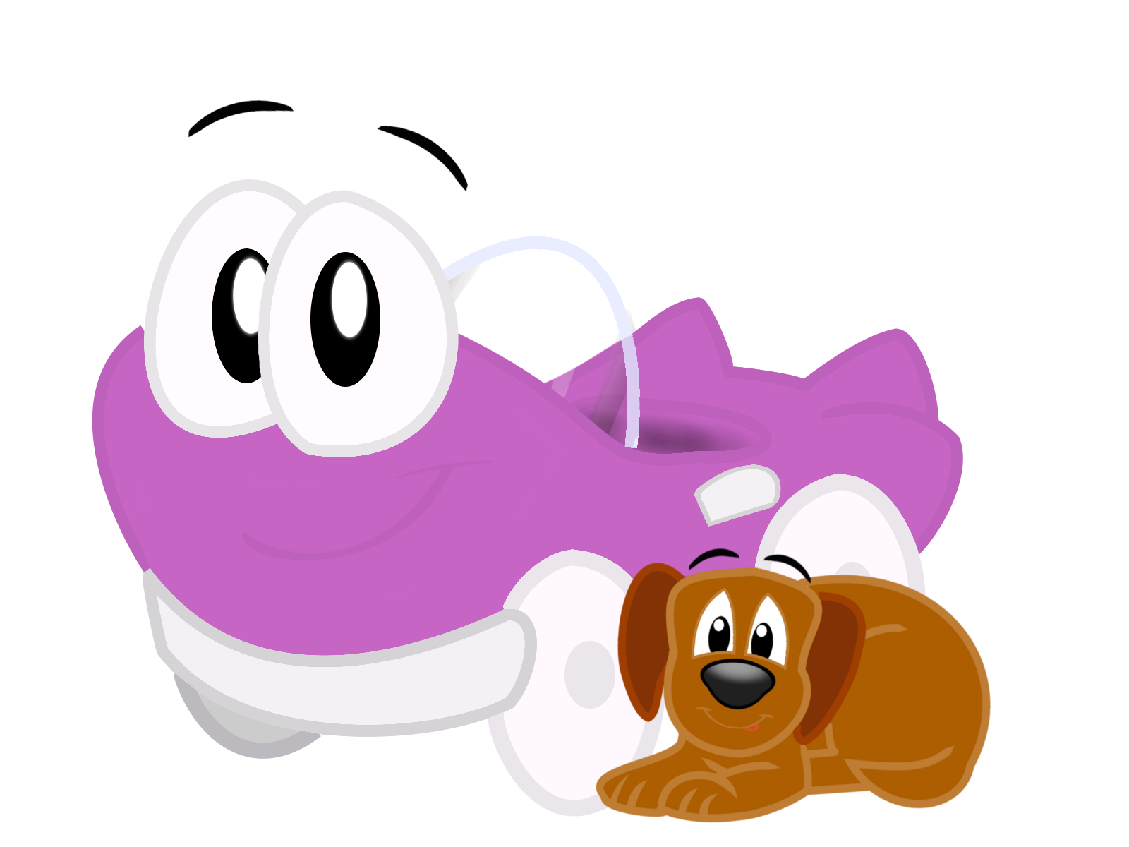 Putt-Putt The Car/Pep the pup by kuren247
