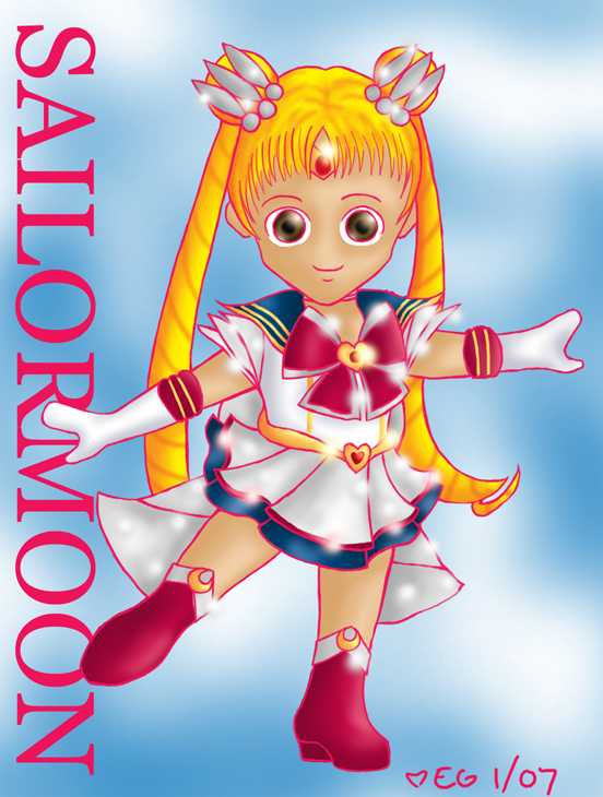Myu-style SD Super Sailormoon by lizabee