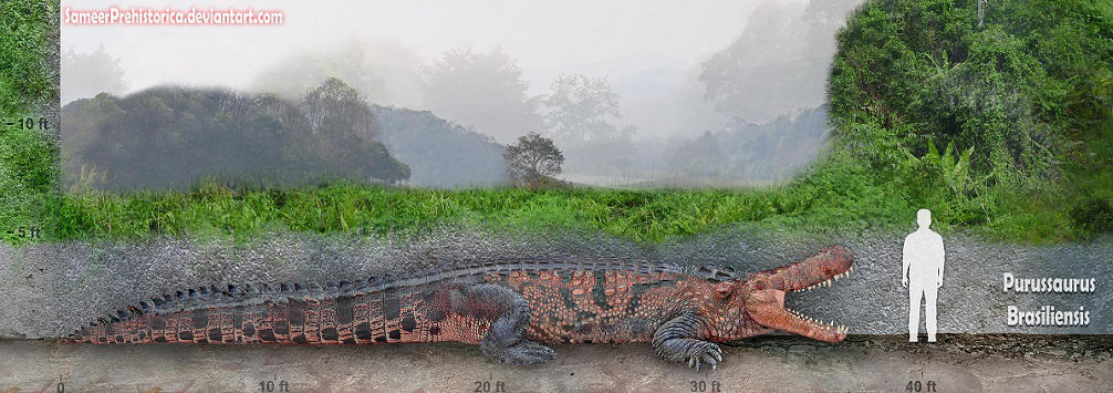 Purussaurus by SameerPrehistorica