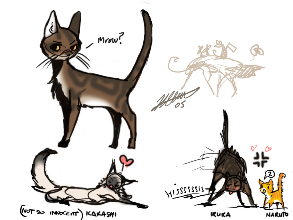 naruto au cats scribbles