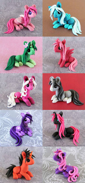 Colorful Scrap Ponies by DragonsAndBeasties Colorful Scrap Ponies by DragonsAndBeasties