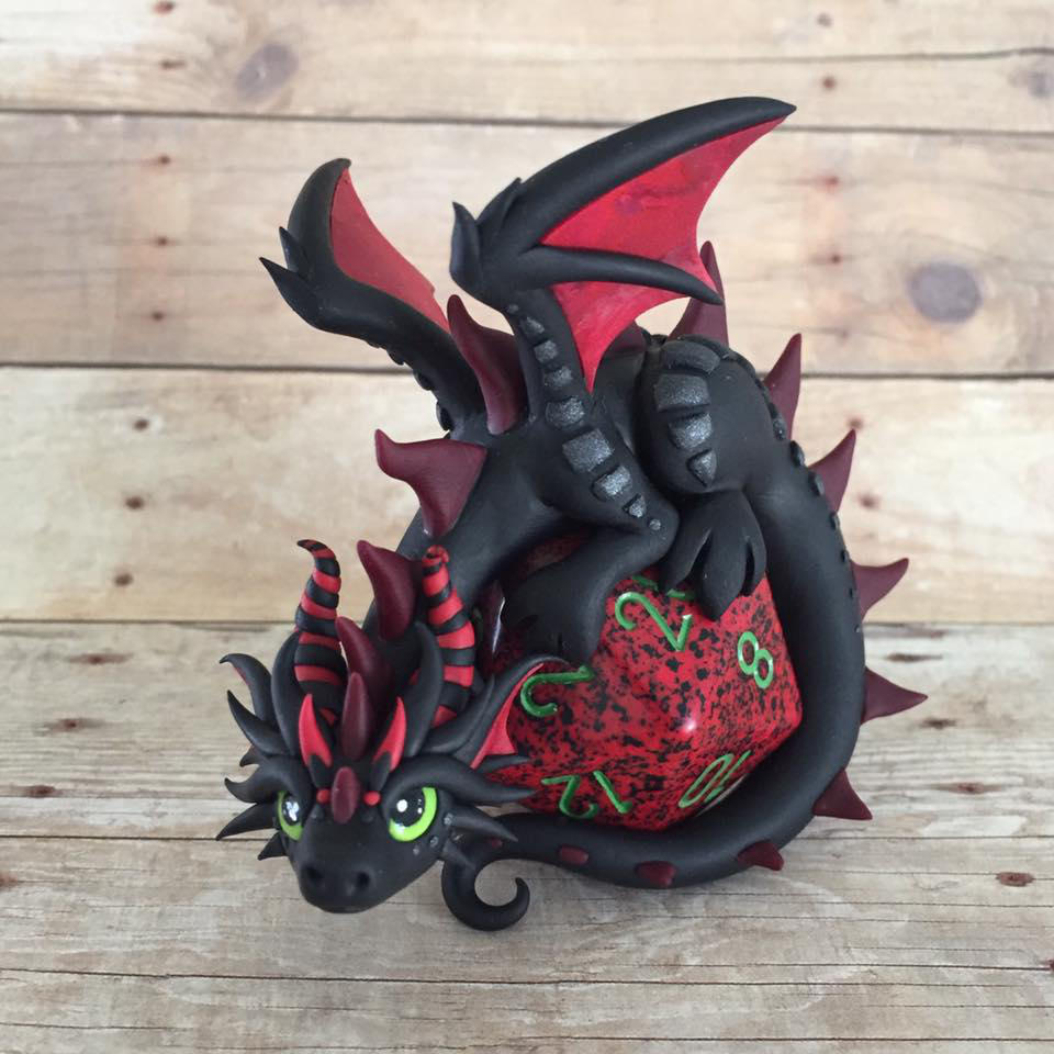 Oversized Dice Dragon by DragonsAndBeasties