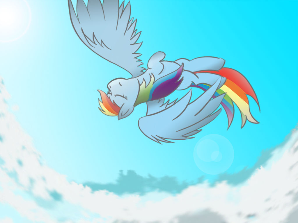 We're eight miles high, about to fall. by Rainb0wDashie