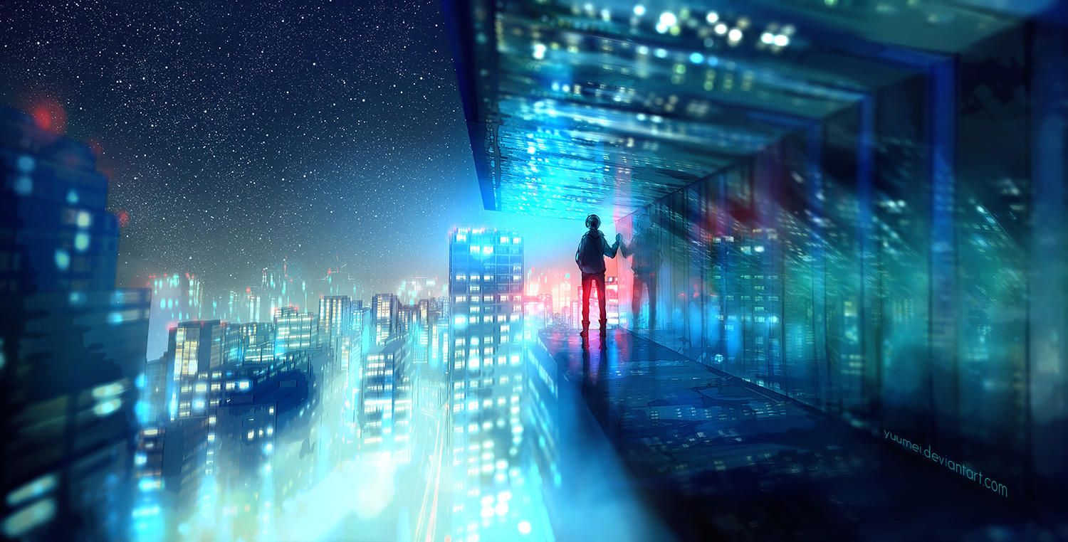 Above the Lights by yuumei