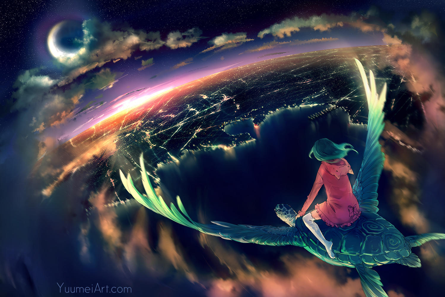 Dreams Of Flight (speedpaint tutorial linked) by yuumei