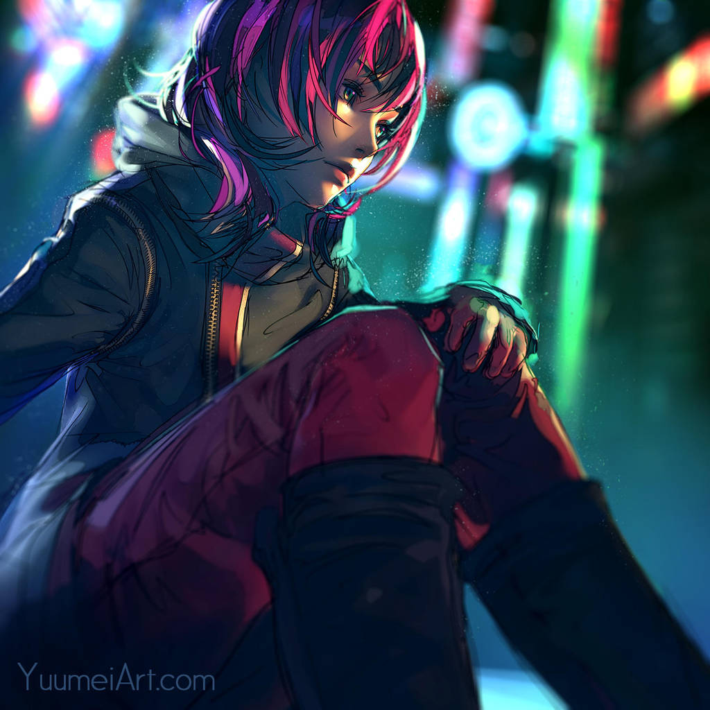 Neon Night by yuumei