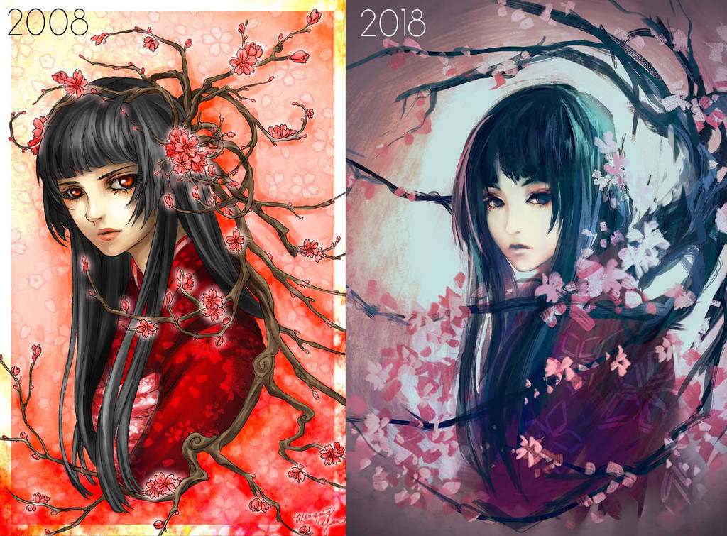 Draw this again! - Flower Maiden by yuumei