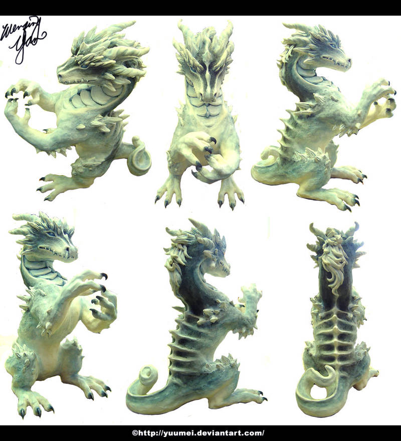 White Dragon Sculpture by yuumei
