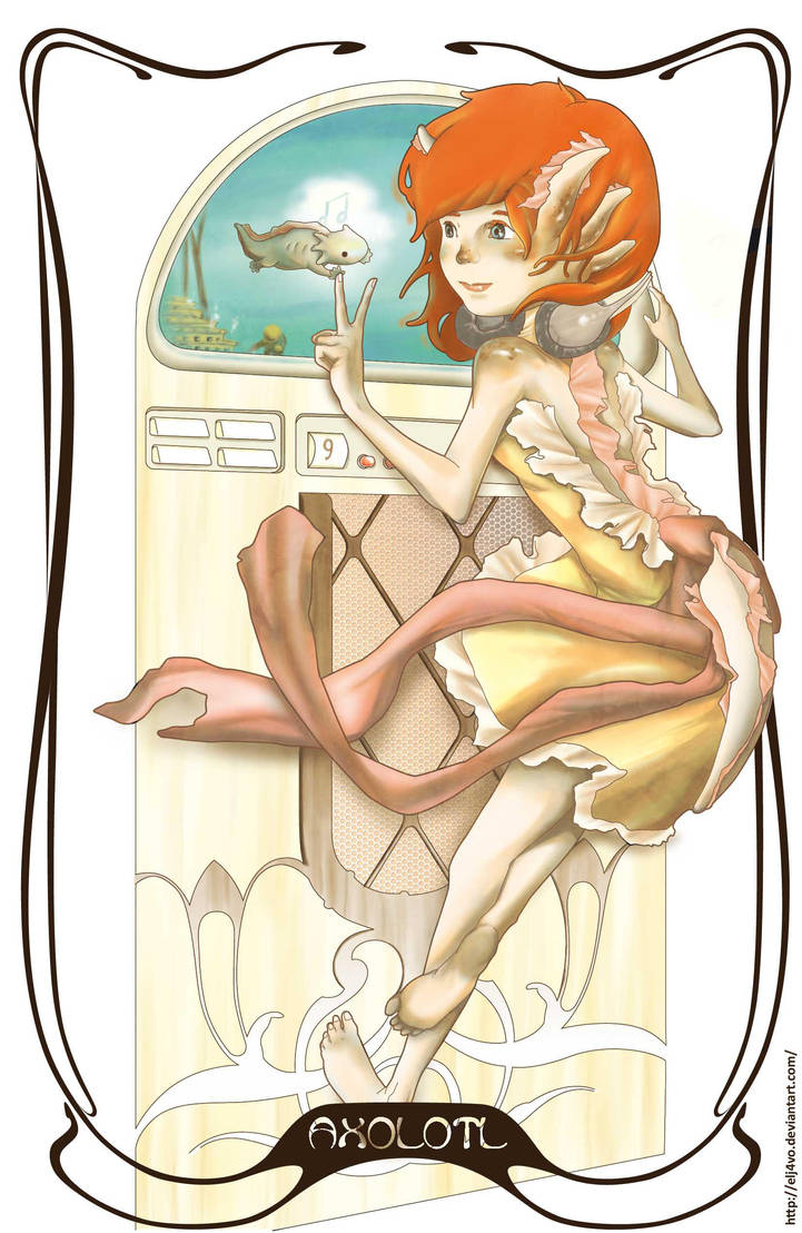 Contest entry - axolotl by elJ4VO