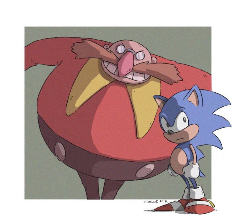 Sonic and Robotnik Eggman fan art dibujo by Carlos-MP on DeviantArt