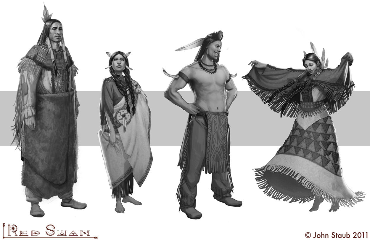 The Red Swan - Various characters by dustsplat