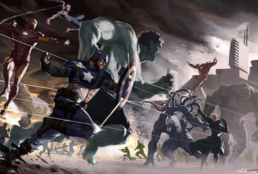 Marvel Avengers sketch by dustsplat