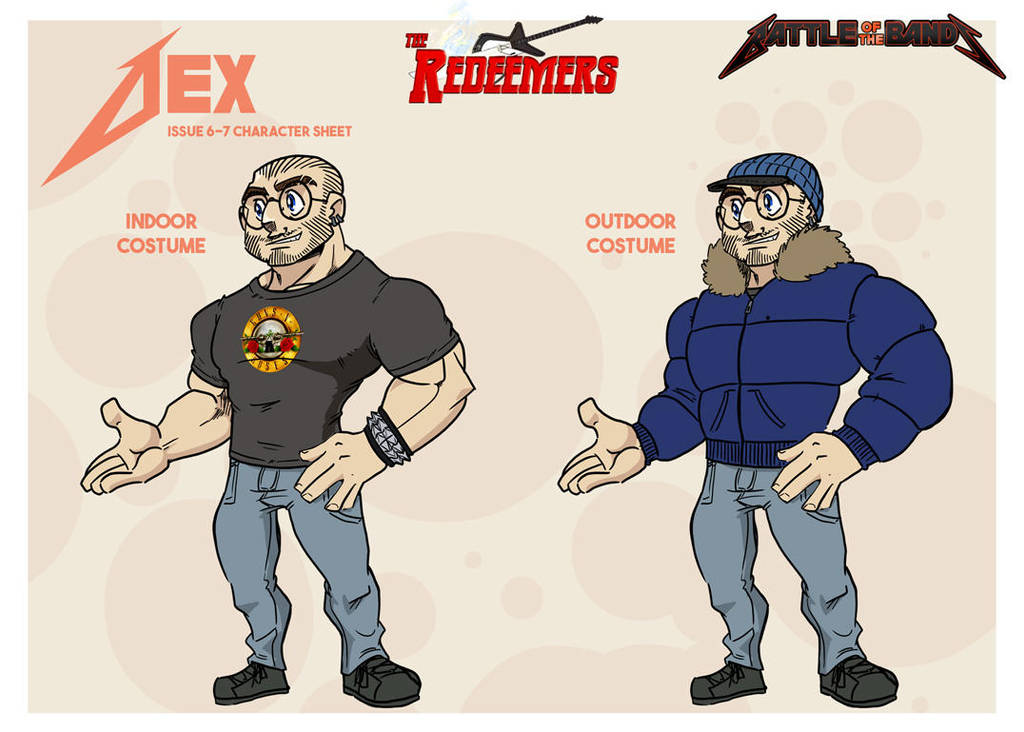 Battle of the Bands character designs - Dex by wheretheresawil