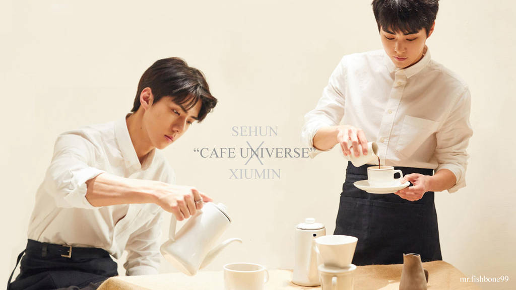 Sehun X Xiumin Exo Cafe Universe Wallpaper By Mrfishbone99 On