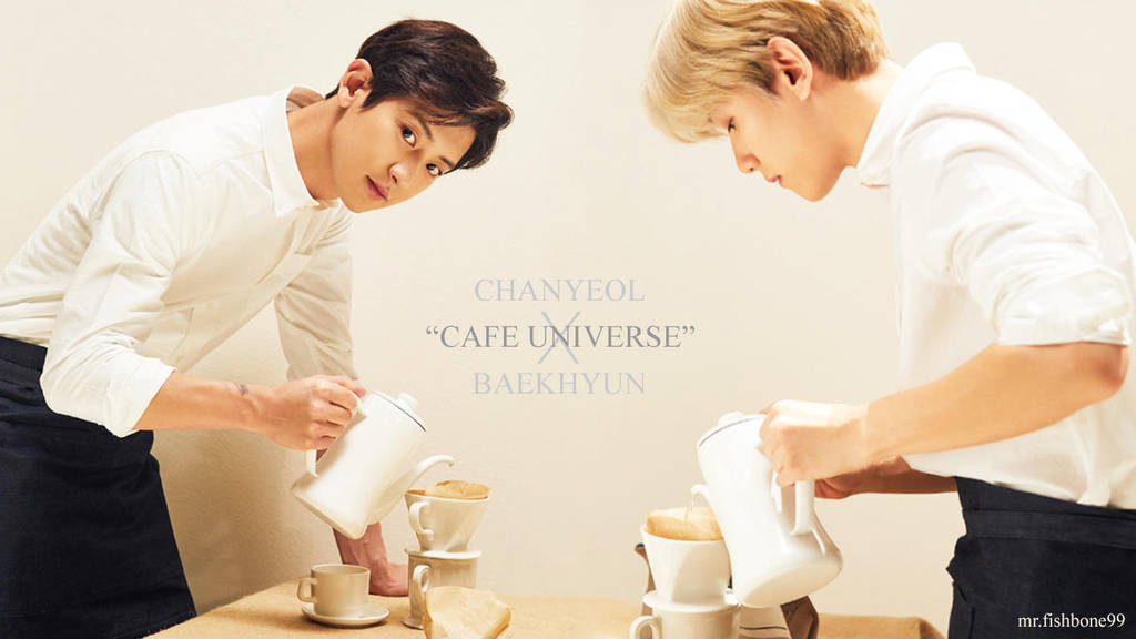 Chanyeol X Baekhyun Exo Cafe Universe Wallpaper By Mrfishbone99 On