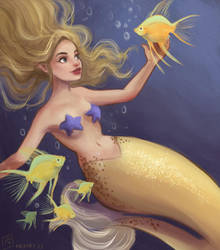 Mermay: Day 22 by LornaKelleherArt