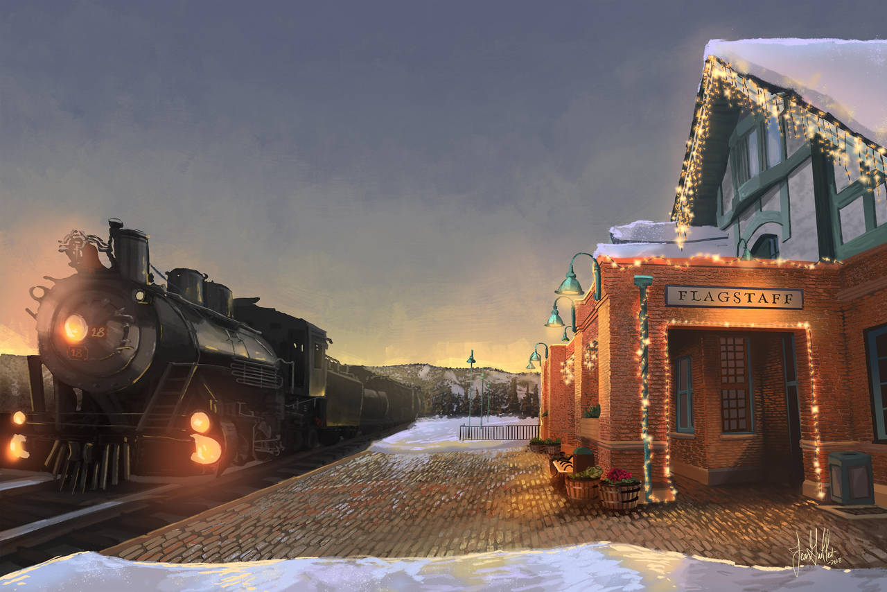Flagstaff Train Station by chateaugrief