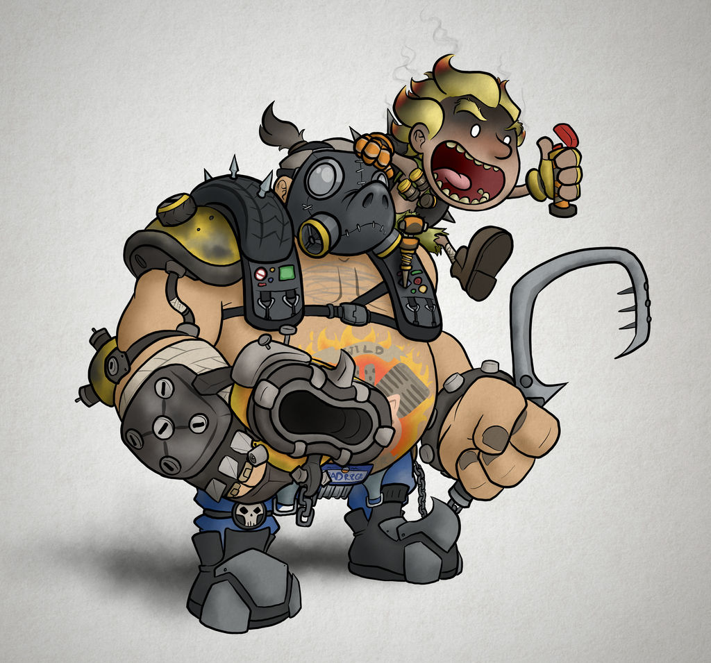 Overwatch - Roadhog and Junkrat by captainslam