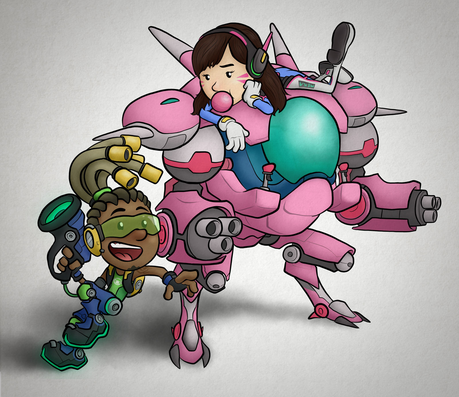 Overwatch - Lucio and D.Va by captainslam