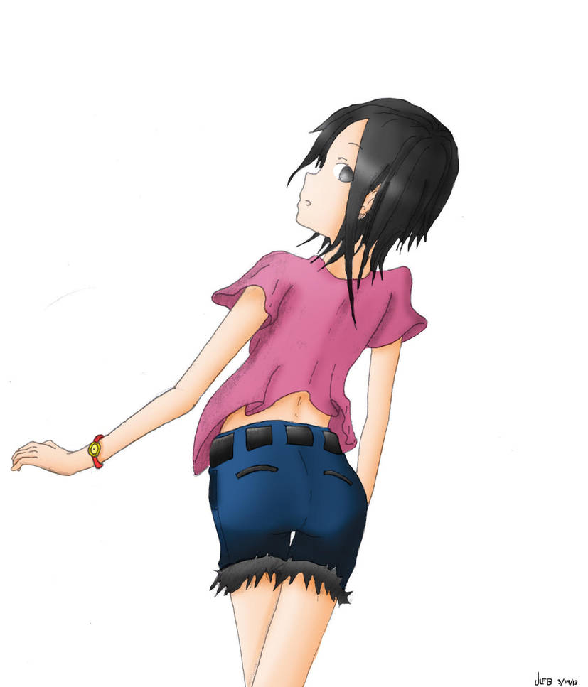 Anime Drawing Girl Looking Back By Ineedpractice On Deviantart