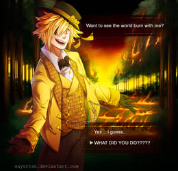 Bill cipher in... otome game??? by sayuttan