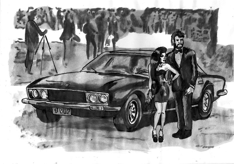Ariane with Brian and a Monteverdi 375/4 by SteampunkGorgon