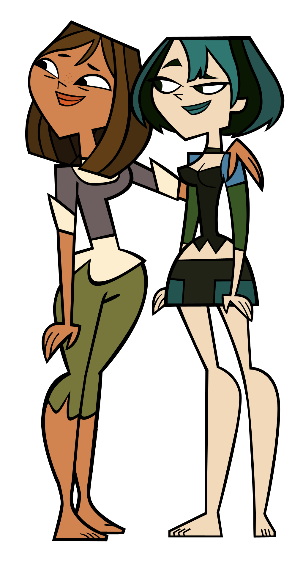 TDAS Courtney and Gwen in Barefeet (Vector) by 100latino on DeviantArt
