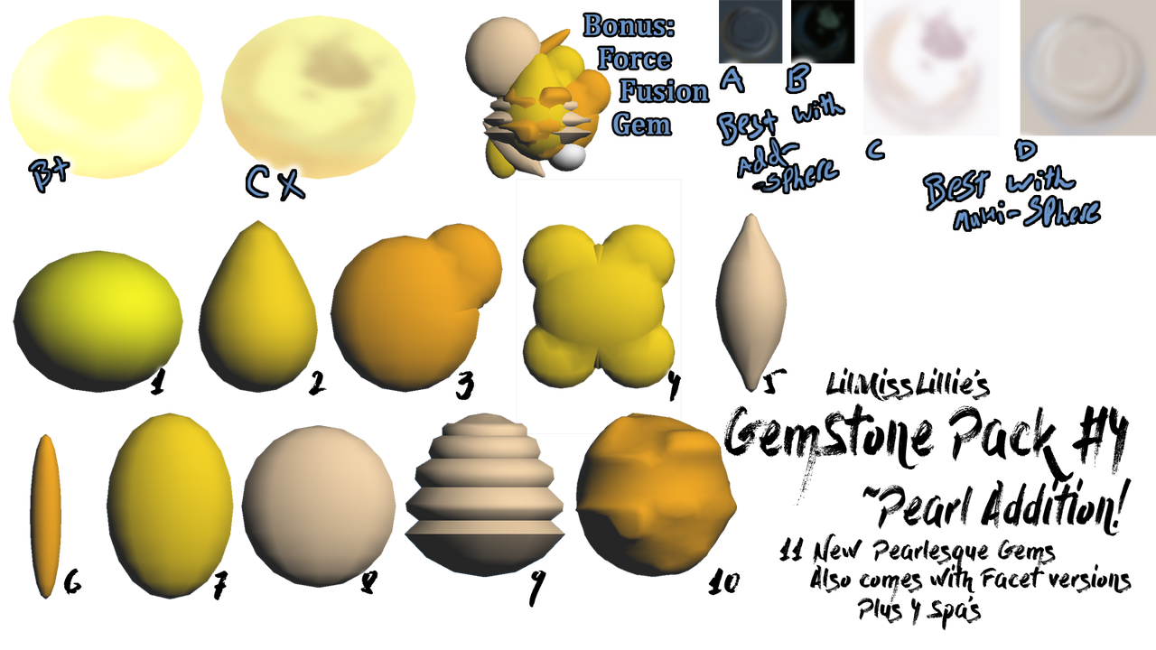:MMD GemStone Pack#4: Pearl Addition *DL* by LilMissLillie
