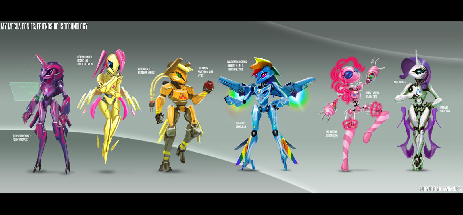 My Mecha Ponies by rubendevela