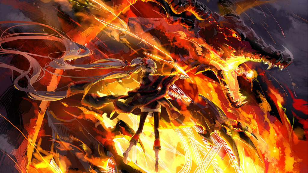 Anime Fire Girl Wallpaper By Darks337 On Deviantart