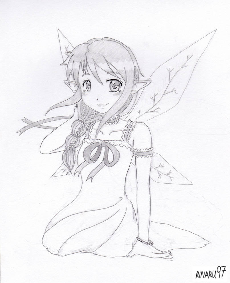 Anime Fairy Girl Sketch Akiyama Naomi 6 By Rinaru97 On Deviantart