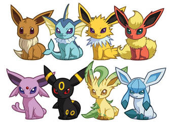 Pokemon Eeveelution Sets 1-2 by cosplayscramble