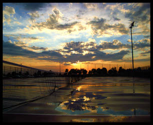 Sundown on the Courts by FramedByNature