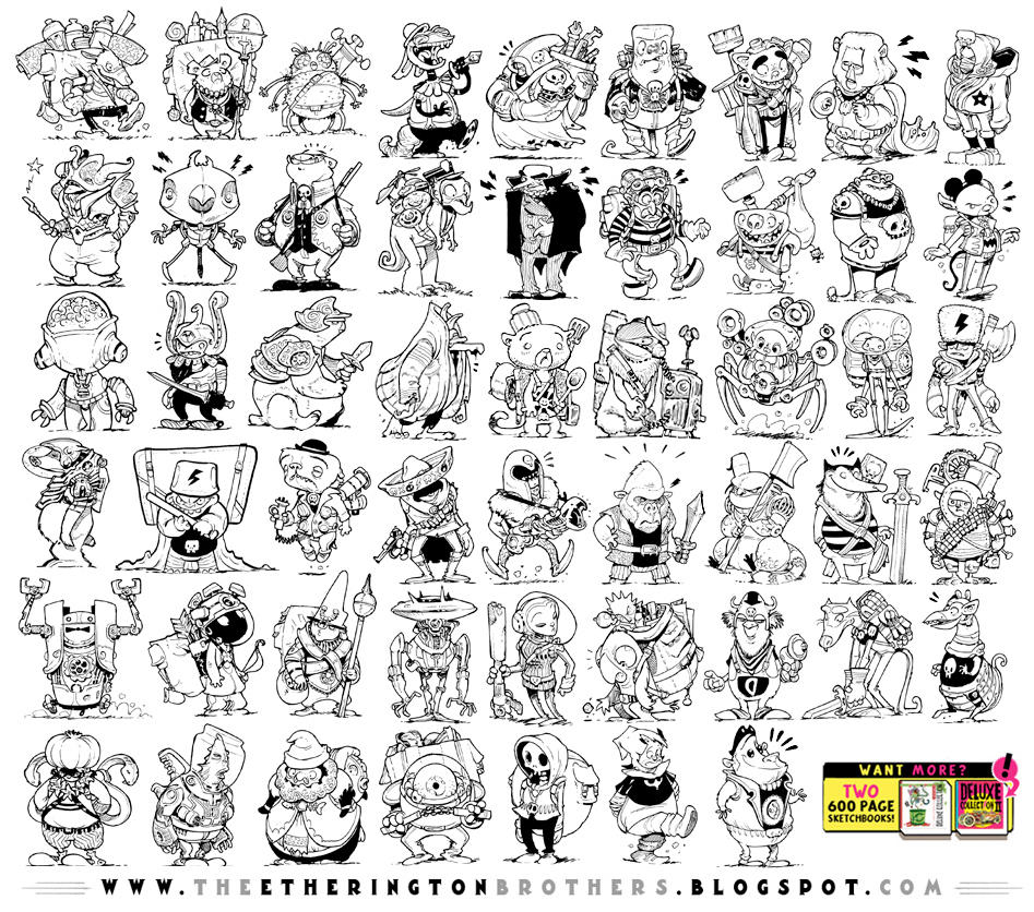52 CHARACTER DESIGNS! by STUDIOBLINKTWICE