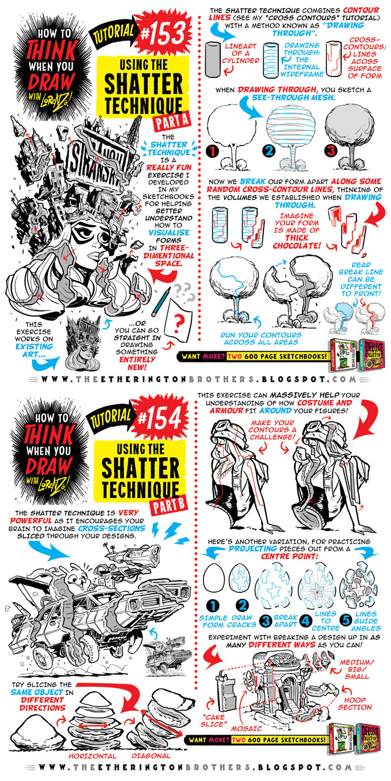 How to draw using the SHATTER TECHNIQUE tutorial by STUDIOBLINKTWICE