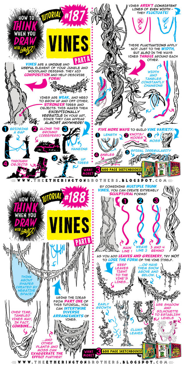 How to THINK when you draw VINES tutorial by ...